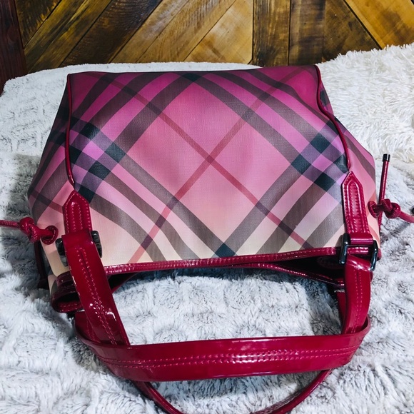 💕 Burberry Nova Check Pink Ombré Shoulder Bag 💕 - Picture 5 of 12